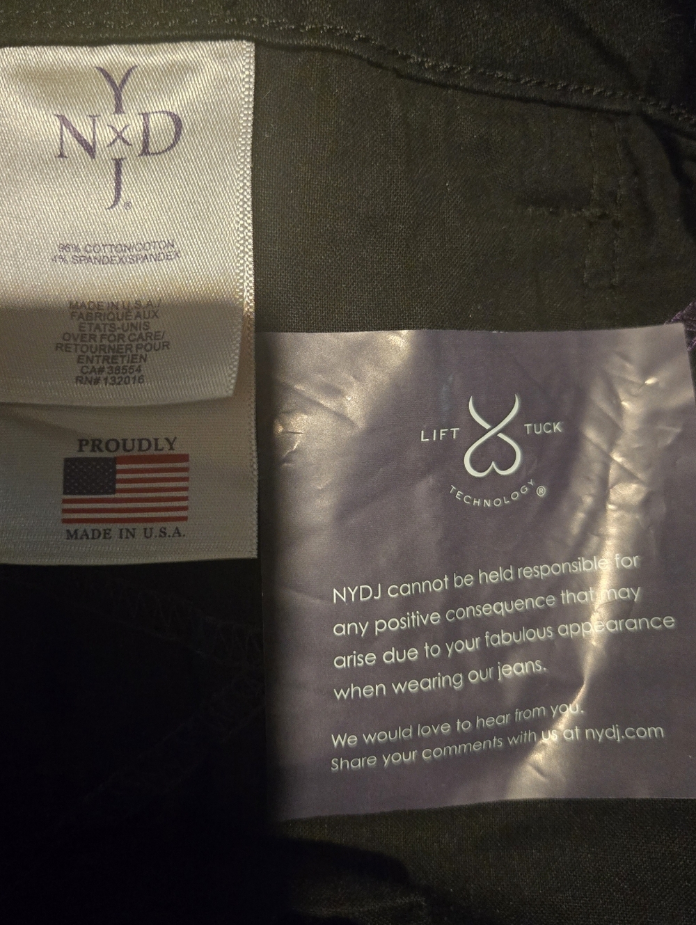 NWT NYDJ Not Your Daughters Jeans High-Rise Straight Leg Jeans Black Size 16 - Picture 3 of 5